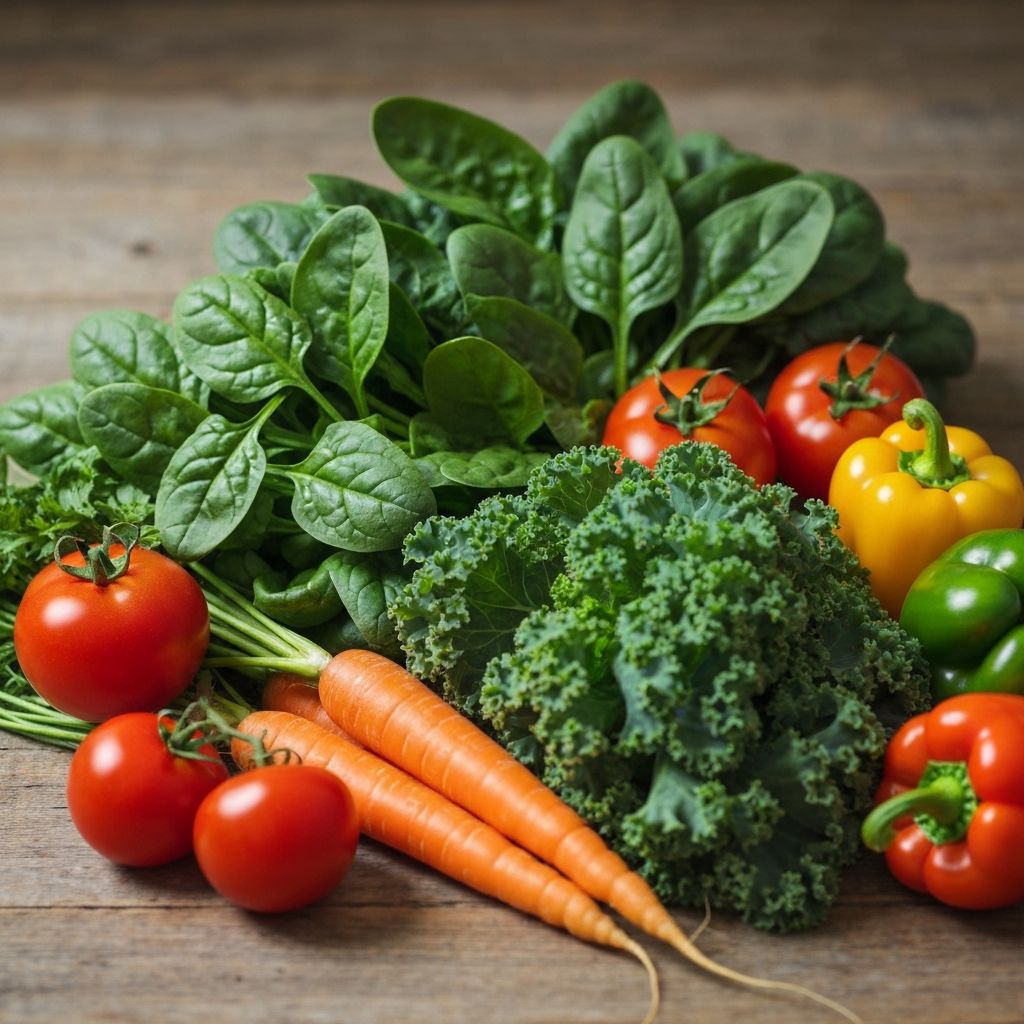 Fresh vegetables for balanced nutrition